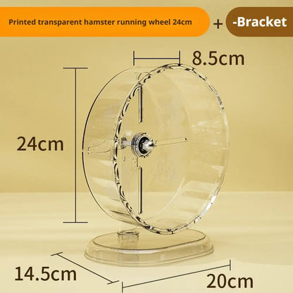 Silent Transparent Hamster Running Wheel Toy