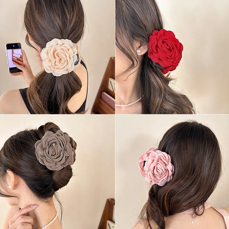 Rose Flower Hair Clip for Women