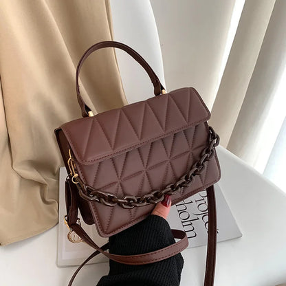 Solid Plaid Crossbody Bag