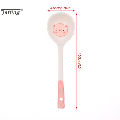 Pig Ceramic Soup Spoon