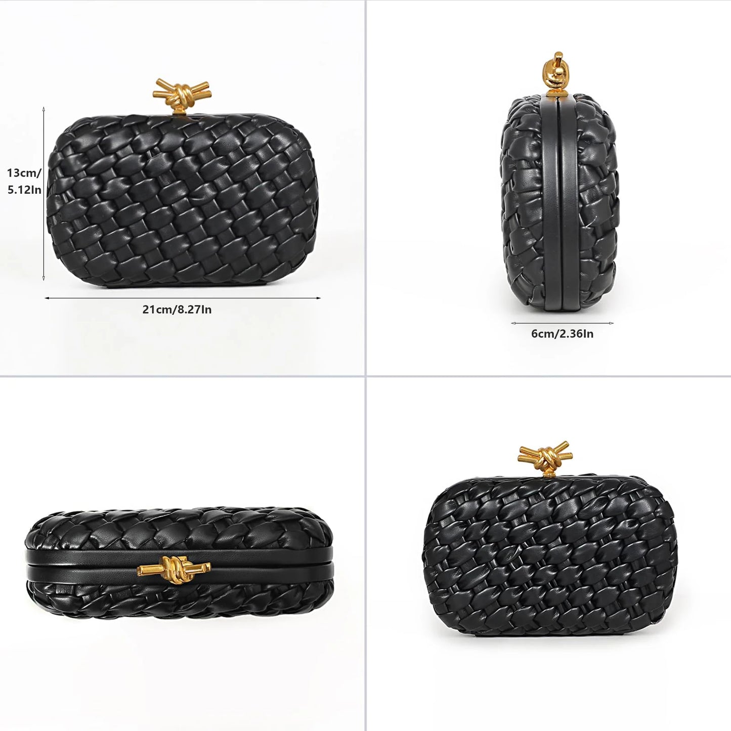 Handwoven Woven Evening Clutch Bag