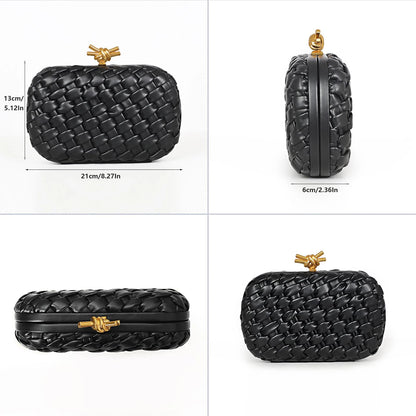Handwoven Woven Evening Clutch Bag