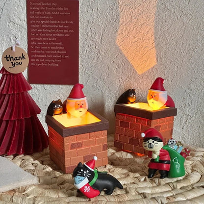 LED Santa Claus Chimney Christmas Ornament