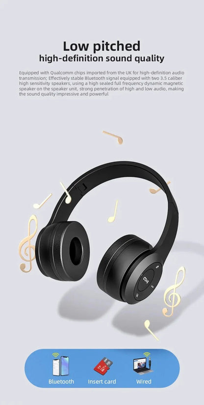 P47 Wireless Bluetooth Foldable Headphones