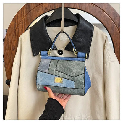 Minimalist Leather Crossbody Tote Bag