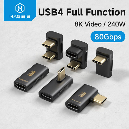 Hagibis USB-C 90° Right Angle USB4 Adapter