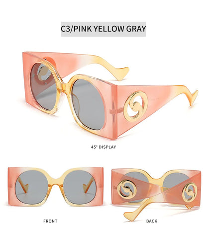 2023 New Vintage Oversized Square Sunglasses For Women
