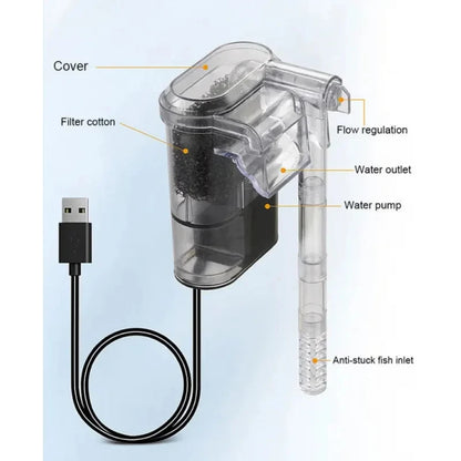 USB Mini Aquarium Hanging Filter Pump
