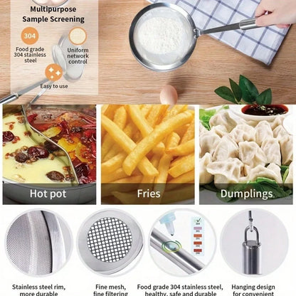 Stainless Steel Fine Mesh Skimmer Spoon