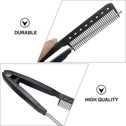 V-Shaped Hair Straightening Comb Tool