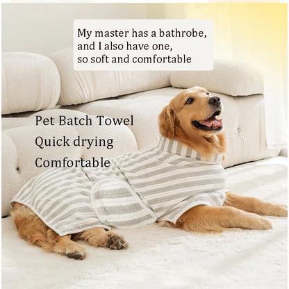 Soft Absorbent Pet Bath Towel Robe