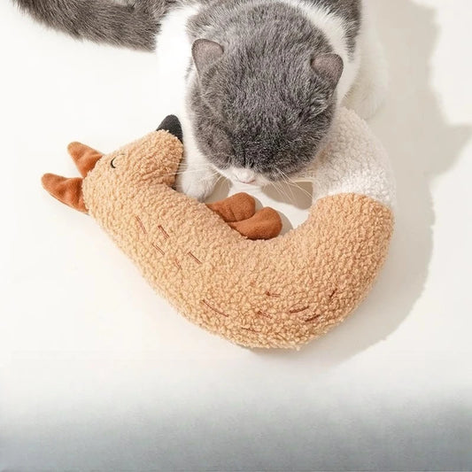 Interactive Plush Animal Chew Toy for Cats & Dogs