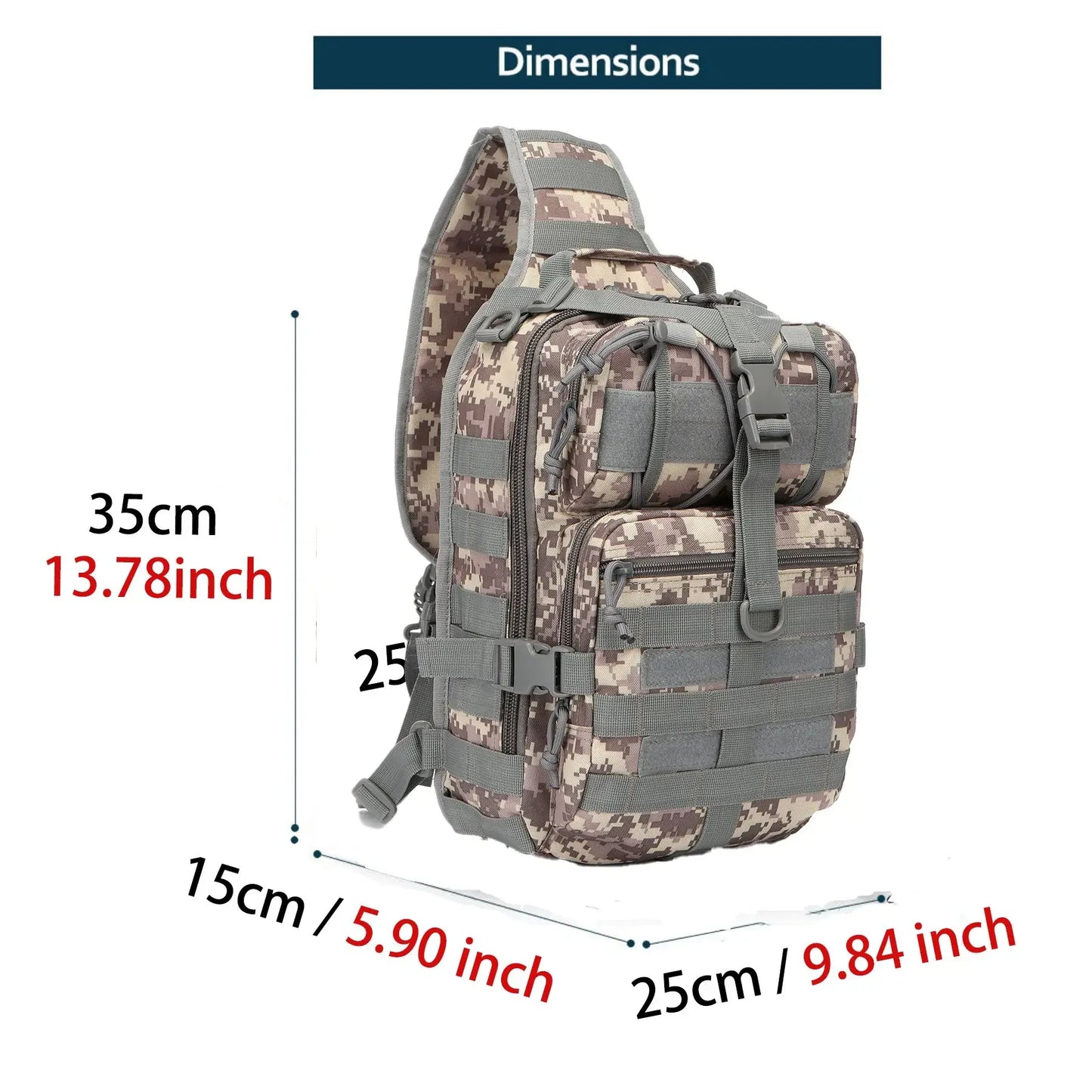 Waterproof Tactical Sling Backpack