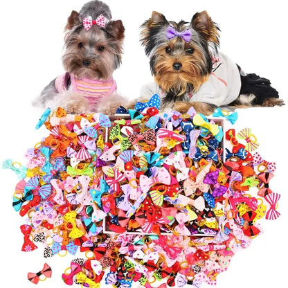 10Pcs Cute Pet Hair Bow Accessories