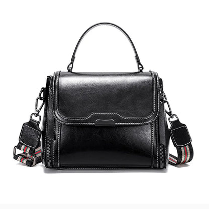 Genuine Cow Leather Top Handle Crossbody Bag