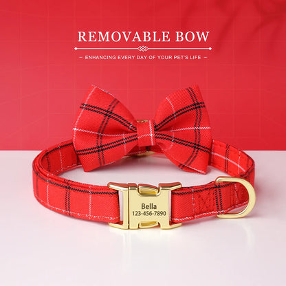 Custom Nylon Dog Collar with Bowknot