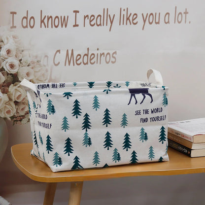 Foldable Fabric Storage Container with Handle