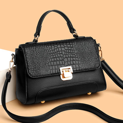 Large Capacity Leather Crossbody Handbag for Women