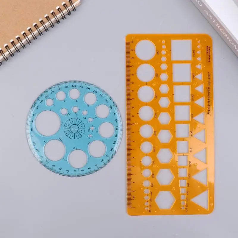 Geometric Circle Drawing Template Ruler