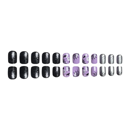 Halloween Ghost Spider Web Press On Nails