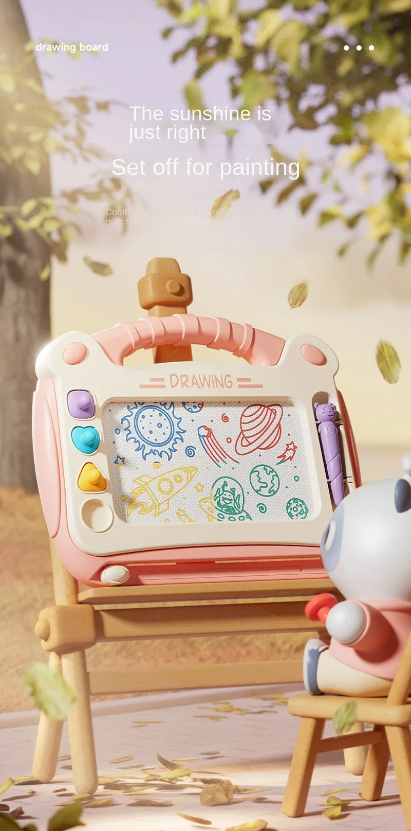 Magnetic Drawing Board for Kids