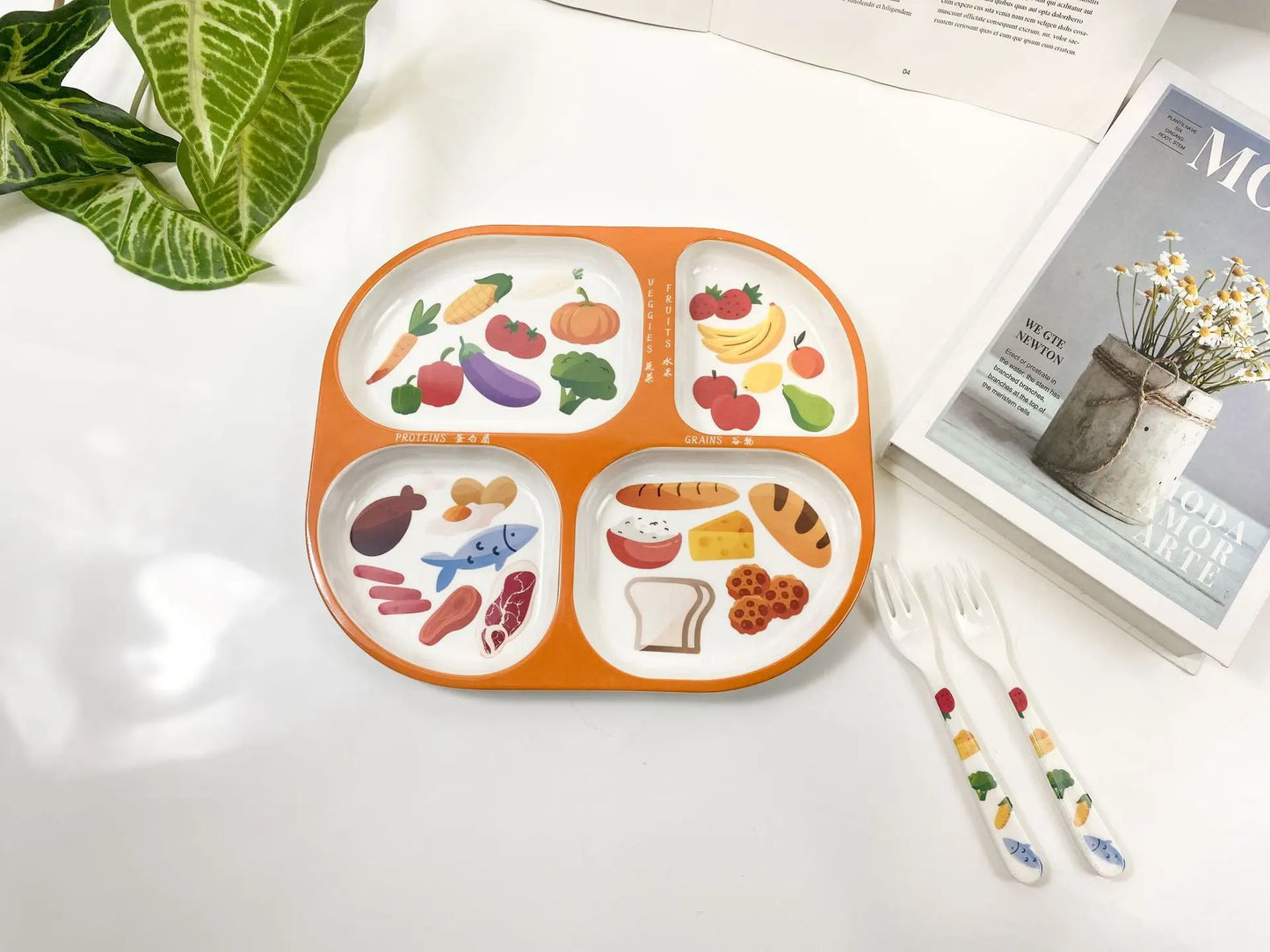 Melamine Divided Dinner Plate