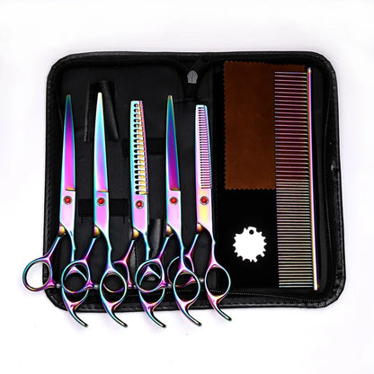 Professional 7 Inch Pet Grooming Scissors Kit