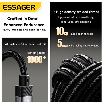 ESSAGER USB-C to 3.5mm Audio Adapter for Headphones & AUX