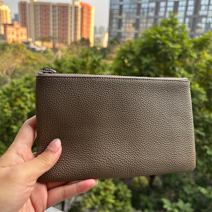 Genuine Top Grain Cow Leather Zip Wallet