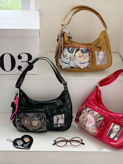 Y2K Transparent Ita Shoulder Bag