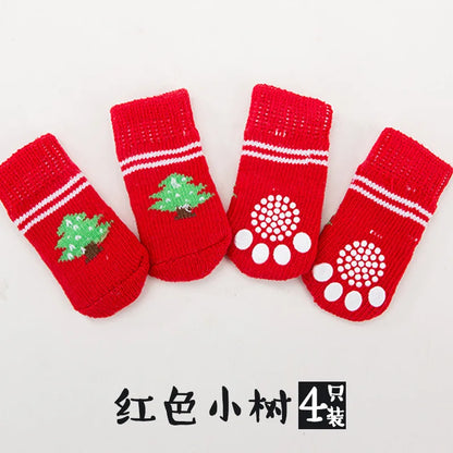 Warm Anti-Slip Knit Socks for Dogs