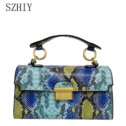 Luxury Snake Pattern Crossbody Shoulder Bag