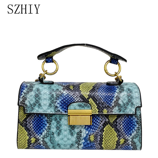 Luxury Snake Pattern Crossbody Shoulder Bag