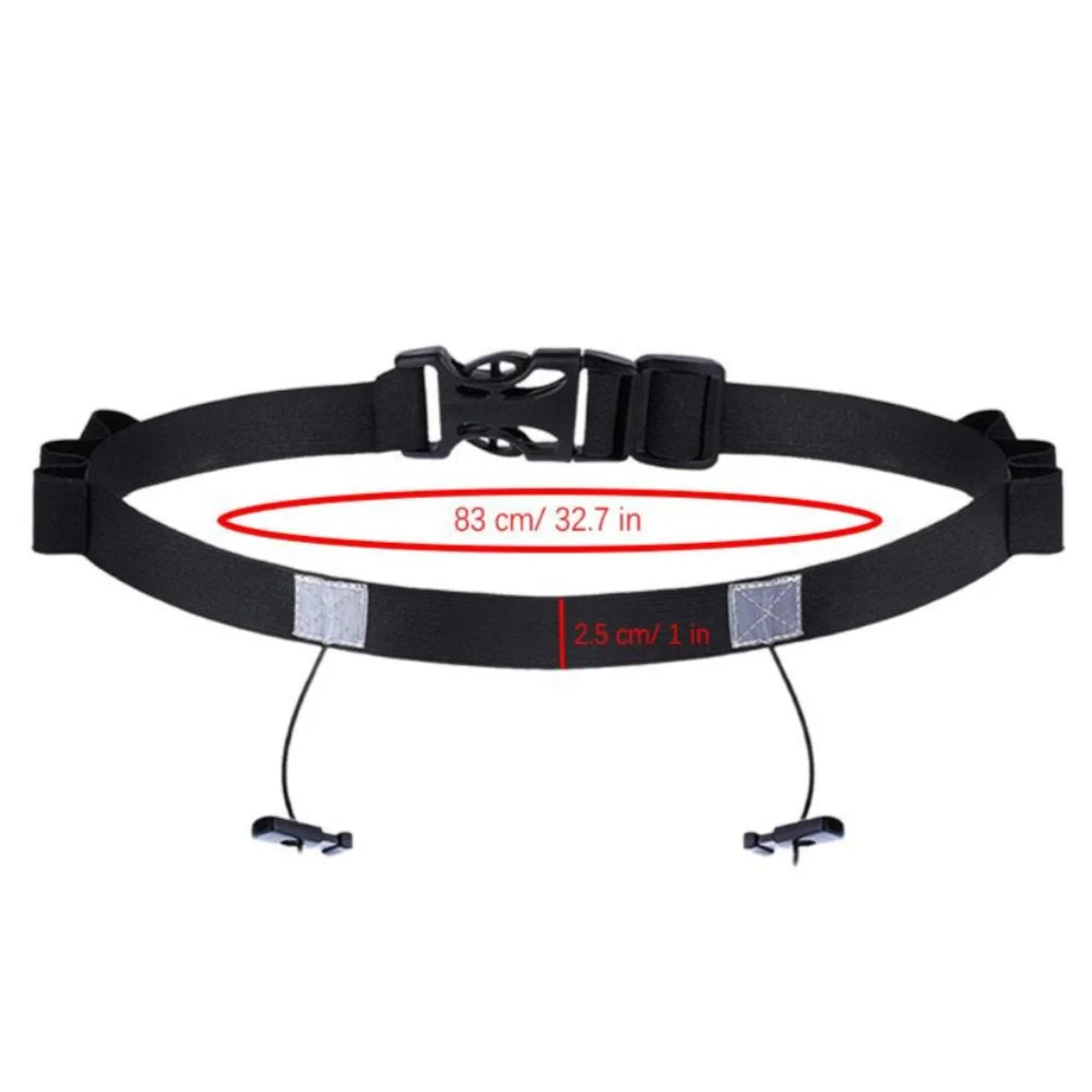 Outdoor Running Belt Marathon Race Number Belt Gym Fitness Accessories Adjustable Elastic Sports Belt