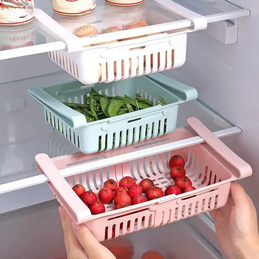 Expandable Refrigerator Storage Basket Drawer
