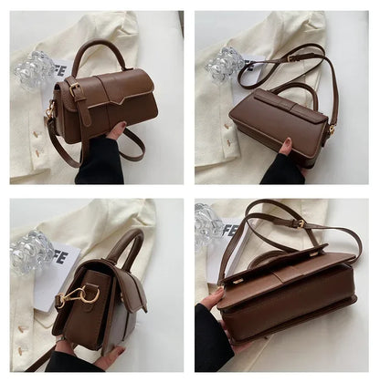 Vintage PU Leather Satchel Shoulder Bag
