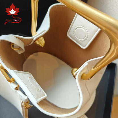 Jimmy Maple Genuine Cow Leather Bucket Handbag