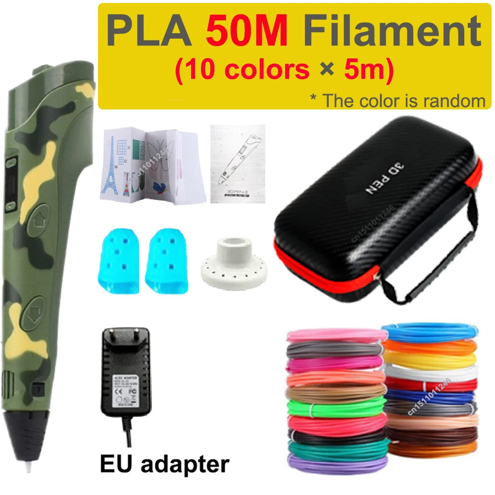 JuniorCare 3D Printing Pen with PLA Filament & Travel Case