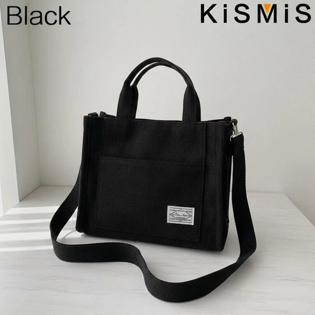 Corduroy Square Shoulder Bag