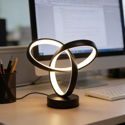 USB Modern Art Desk Lamp with Tri-Color Lighting