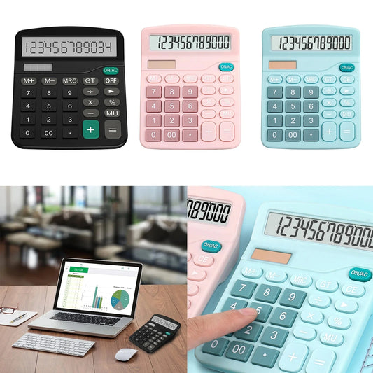 12-Digit Dual Power Desktop Calculator