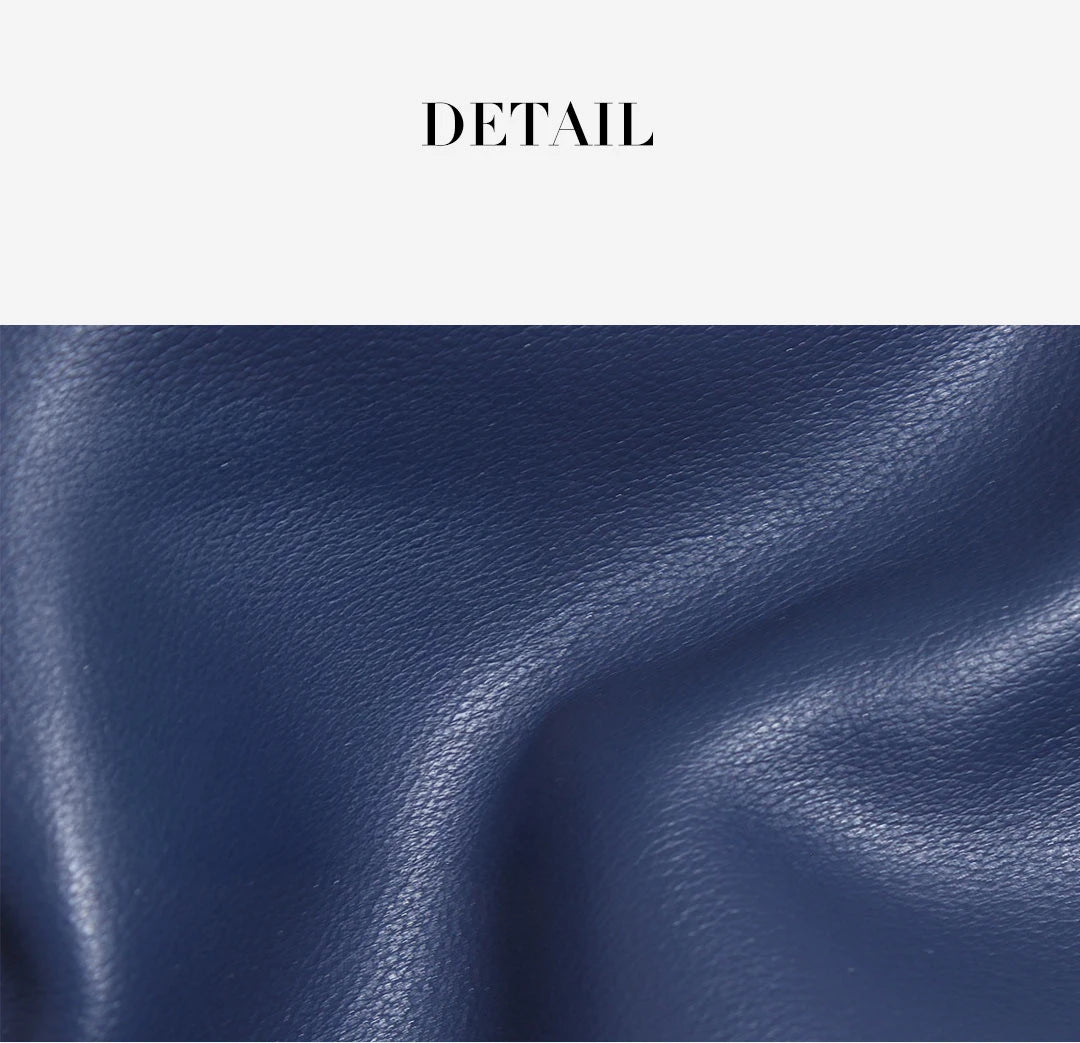 Genuine Leather Cloud Bucket Shoulder Bag