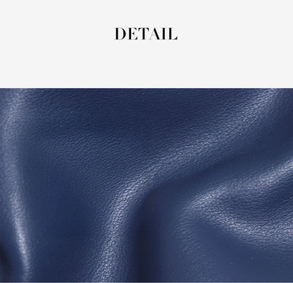 Genuine Leather Cloud Bucket Shoulder Bag