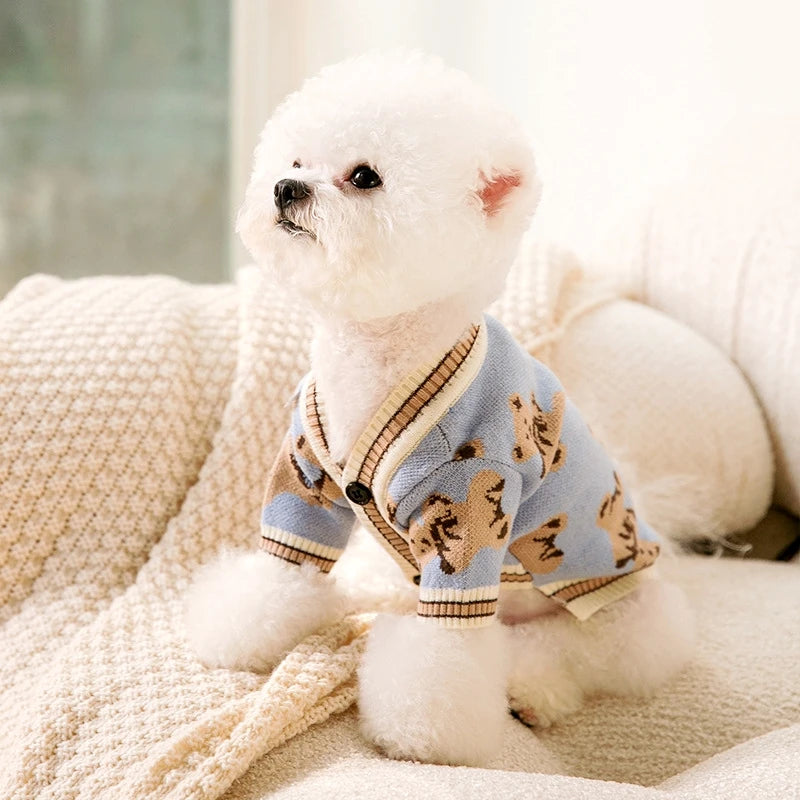 Knitted Cardigan Sweater for Small Dogs