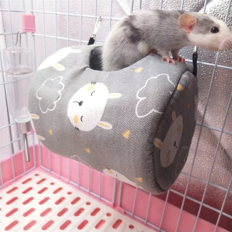 Hamster Hanging House & Soft Cotton Hammock for Small Animals