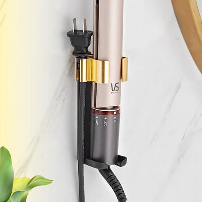 Wall-Mounted Hair Straightener & Curling Iron Holder