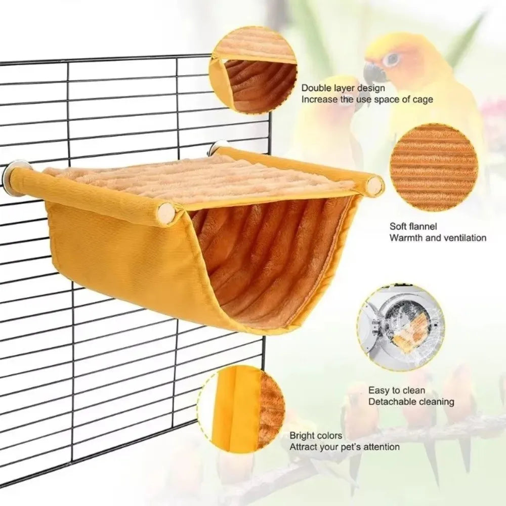 Fleece Hanging Bird Hammock Nest