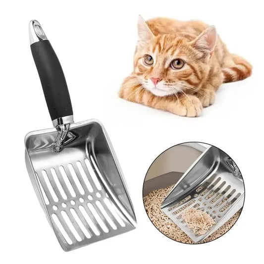 Stainless Steel Cat Litter Scoop with Long Handle