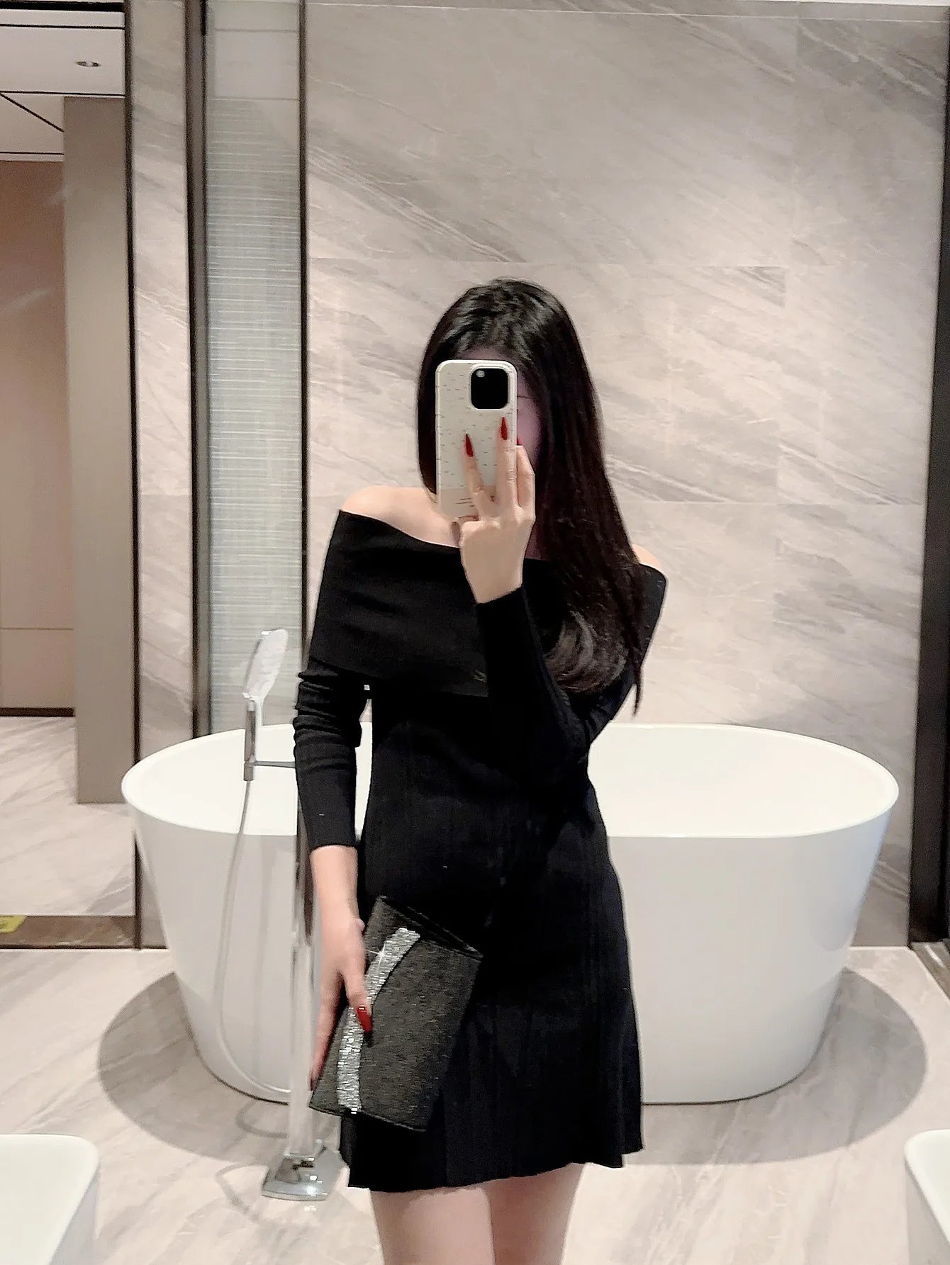 Rhinestone Velvet Evening Clutch Bag