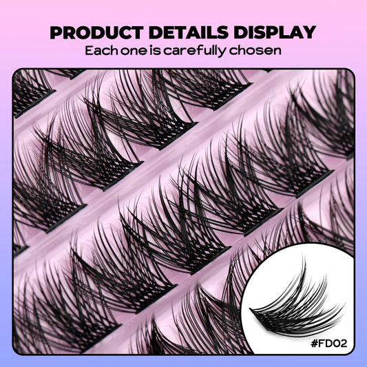 GROINNEYA DIY Natural Volume Cluster Lashes